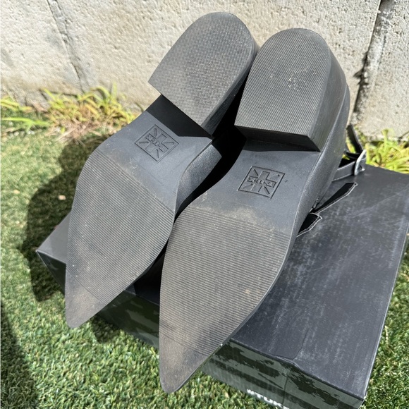 Black TUKskin 3-Buckle Cuban Heel - Picture 6 of 9